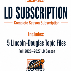 Comet Cards NSDA LD Subscription