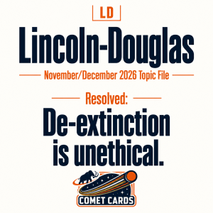 Comet Cards Nov/Dec DeExtinction LD